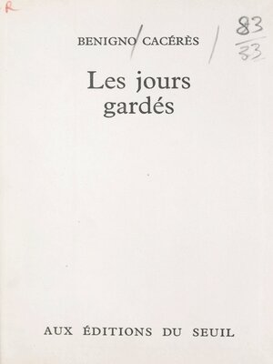 cover image of Les jours gardés